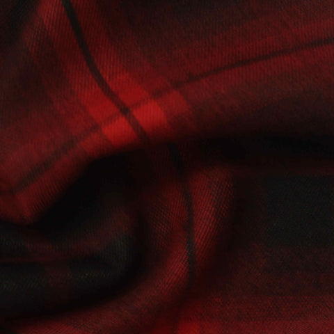 Red Plaid Woven, Poly-Viscose, 285 gsm, 150 cm, ref EF-265163