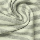 Light Grey Horizontal-Stripe Chunky Knit, Viscose-Poly, 220 gsm — photo 1