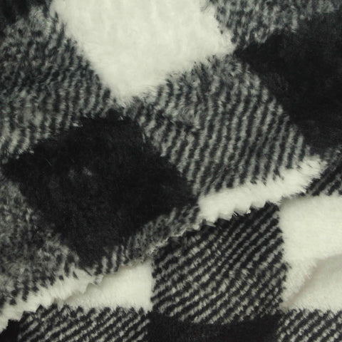 Black Check Fleece, Polyester