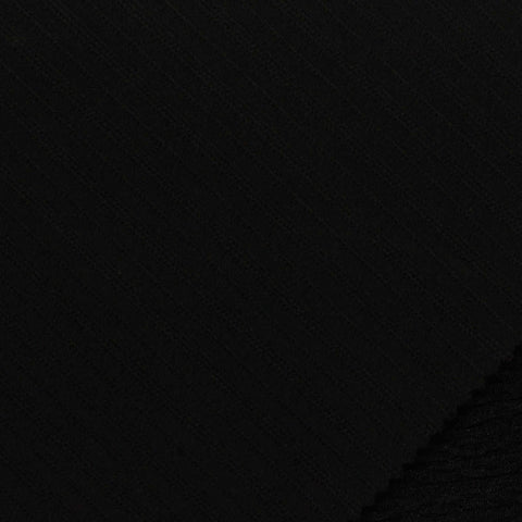 Polyester Stretch Crepe Fabric, 230 gsm, 155 cm — Black