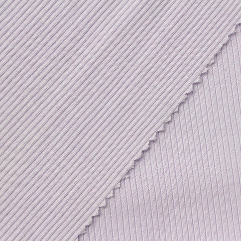 Polyester Cotton Blend Rib Knit Fabric, 329 gsm — Purple