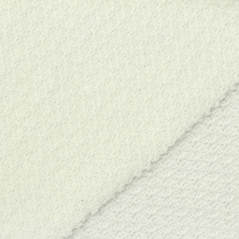 Jacquard Cotton Polyester Chunky Knit Fabric, 225 gsm, 170 cm — White