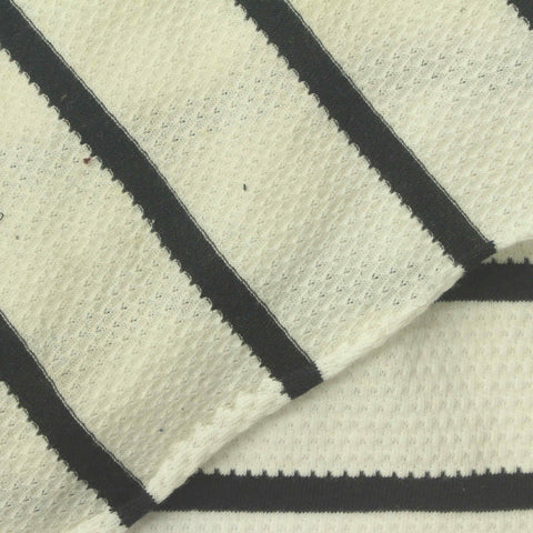 Black Horizontal-Stripe Fabric, Cotton