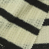 Black Horizontal-Stripe Rib Knit, Cotton-Poly, 240 gsm — photo 1