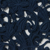 Navy Floral Knit, Polyester — photo 1