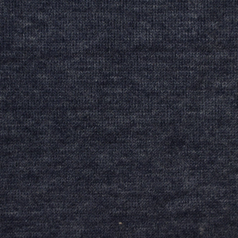 Dark Blue Heathered-Marl French Terry, Poly-Cotton