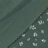 White Floral Rib Knit, Poly-Cotton, 230 gsm — photo 1