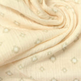 Cream Floral Jacquard, Cotton, 120 gsm — photo 1