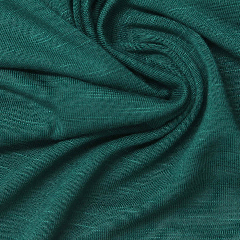 Slub Viscose Stretch Jersey Knit Fabric, 240 gsm, 165 cm — Green