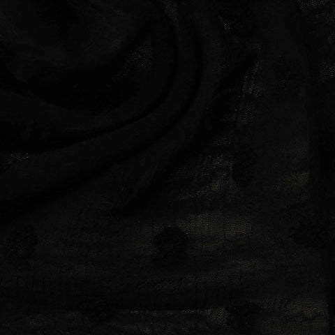 Black Bold-Dot Crepe, Polyester
