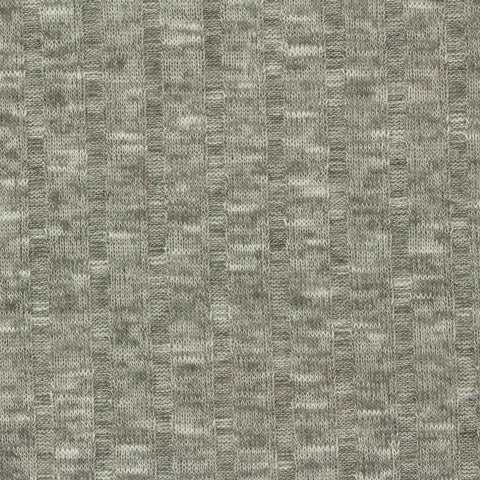 Dark Grey Heathered-Marl Rib Knit, Polyester, 200 gsm, 160 cm