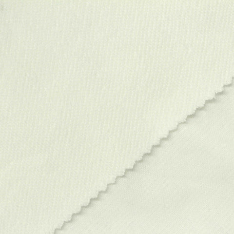 Cotton Polyester French Terry Fabric, 320 gsm, 185 cm — White