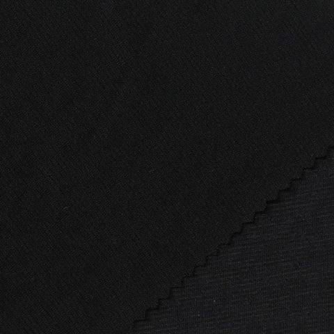 Polyester Stretch Jersey Knit Fabric, 120 gsm, 165 cm — Black