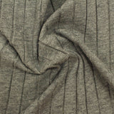 Grey Heather Rib Knit, Cotton — photo 1