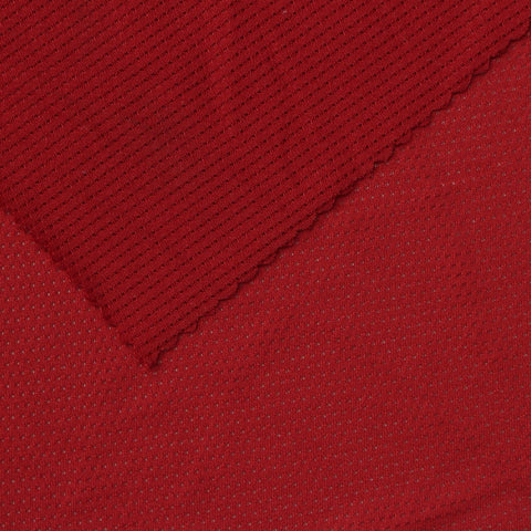 Polyester Stretch Birdseye Knit Fabric, 114 gsm — Red