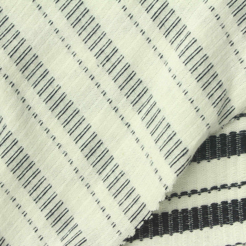 Dark Grey Stripes Jacquard, Cotton