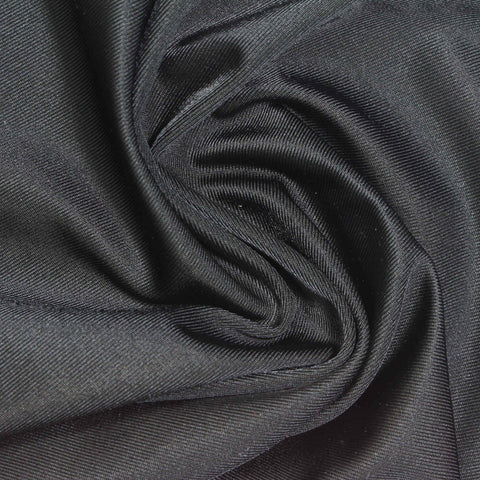 Polyester Stretch Warp Knit Fabric, 175 gsm, 150 cm — Black