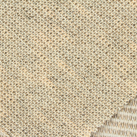 Light Beige Horizontal-Stripe Chunky Knit, Poly-Viscose