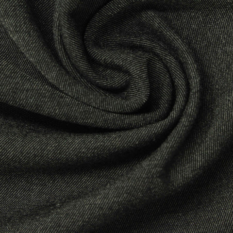 Heather Polyester Stretch Twill Fabric, 255 gsm, 150 cm — Grey