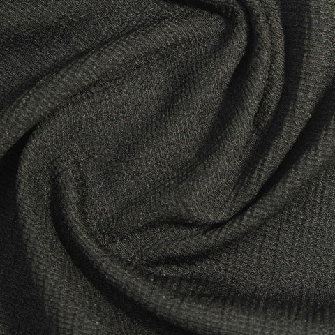 Dark Grey Marl Crepe, Polyester, 170 gsm