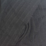 Polyester Viscose Stretch Rib Knit Fabric, 253 gsm, 182 cm — Black — photo 1