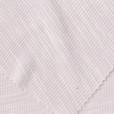 Light Purple Marl Rib Knit, Polyester