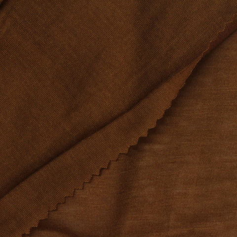 Brown Marl Jersey Knit, Tencel Lyocell-Wool, 102 gsm