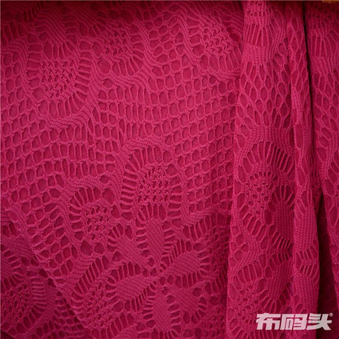 Magenta Floral Jacquard, Polyester