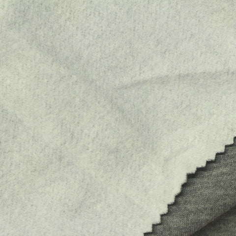 Grey Heathered-Marl French Terry, Polyester, 330 gsm