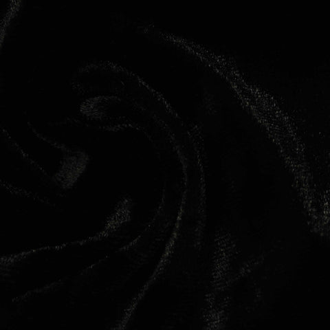 Polyester Stretch Rib Knit Fabric, 250 gsm, 155 cm — Black