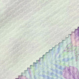 Purple Floral Rib Knit, Polyester, 240 gsm — photo 1