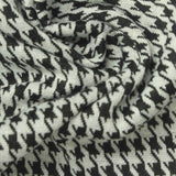 Black Houndstooth Interlock Knit, Polyester, 275 gsm — photo 1