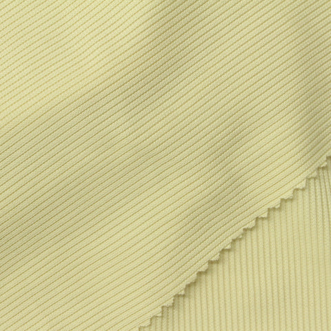 Polyester Stretch Rib Knit Fabric, 283 gsm, 135 cm — Yellow