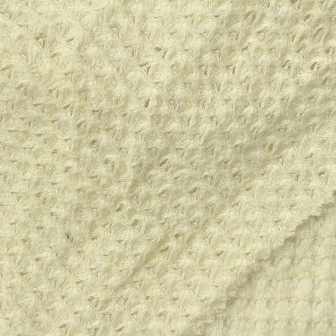 Pale Cream Textured Chunky Knit, Poly-Viscose
