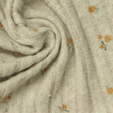 Yellow Flowers Rib Knit, Polyester — photo 1