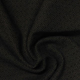 Black Tone-on-Tone Interlock Knit, Poly-Cotton — photo 1