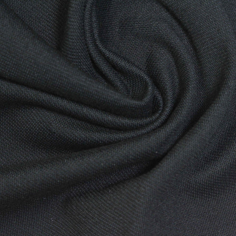 Cotton Polyester Stretch French Terry Fabric, 300 gsm, 185 cm — Navy