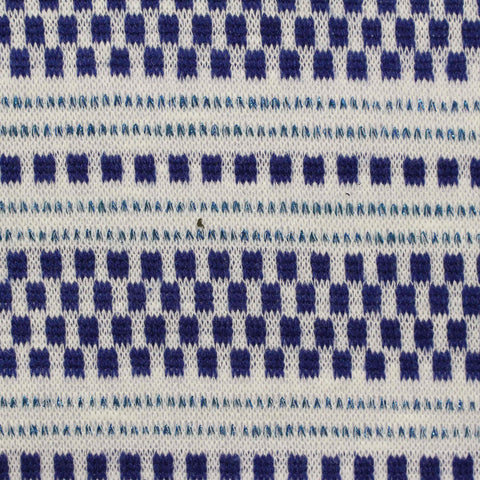 Blue Checks Knit, Poly-Viscose