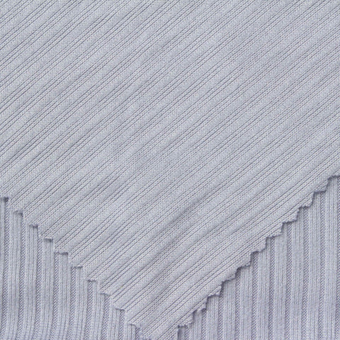 Polyester Stretch Rib Knit Fabric, 170 gsm, 150 cm — Blue