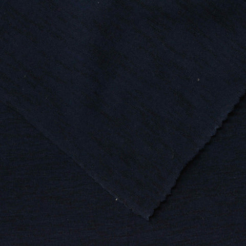 Dark Blue Marl Knit, Cotton-Poly, 160 gsm