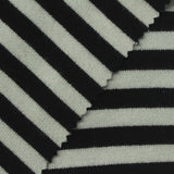 Black Horizontal-Stripe Scuba Knit, Viscose-Poly, 350 gsm, 160 cm — photo 1