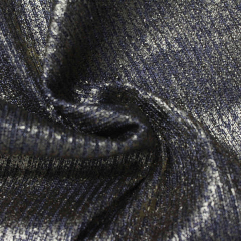 Grey Marl Rib Knit, Polyester, 190 gsm