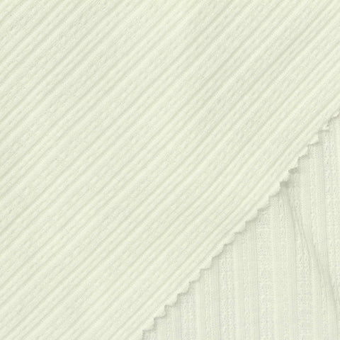 Off-White Vertical-Stripe Rib Knit, Cotton