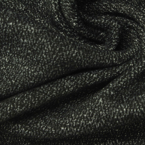 Black Marl Jacquard, Cotton-Poly, 270 gsm
