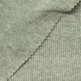 Heather Cotton Stretch Rib Knit Fabric, 165 gsm, 154 cm — Green — photo 1