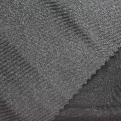 Polyester Stretch Scuba Knit Fabric, 318 gsm, 170 cm — Black