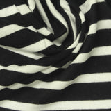 Black Horizontal-Stripe Knit, Viscose-Tencel Lyocell — photo 1