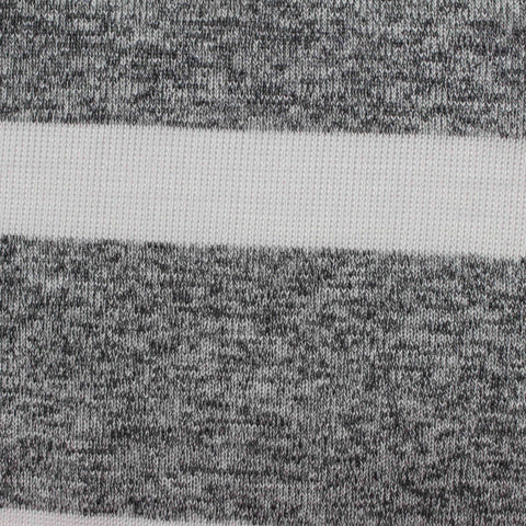 Marled Grey Horizontal-Stripe Jersey Knit