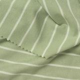 Light Green Horizontal-Stripe Jersey Knit, Poly-Viscose, 160 gsm — photo 1
