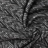 Black Zigzag Jacquard, Viscose-Poly — photo 1